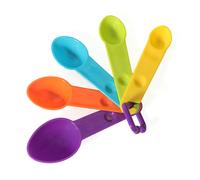 Set di misurini e cucchiai dosatori in plastica ABS per alimenti, multicolore, per misurazioni precise e una pulizia rapida.