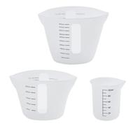 Set di Misurini in Silicone,Set di Misurini da 3 Pezzi per Resina Epossidica, Set di Misurini in Silicone 100/250/500ml,Misurino in Silicone Resina Epossidica,Misurino in Silicone