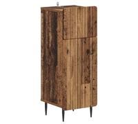 Set di mobili da bagno 3 pezzi in legno di ingegneria, gabinetto | Legno di ingegneria resistente all'umidità, design moderno pulito, risparmio di spazio, fissaggio a parete richiesto