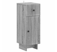 Set di mobili da bagno 3 pezzi in legno di ingegneria grigio Sonoma | Legno resistente all'umidità, design moderno, risparmio di spazio, facile manutenzione, fissaggio a parete incluso