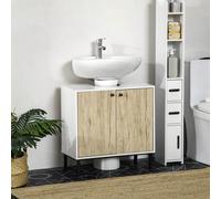 Set di mobili da bagno Questo mobile da bagno kleankin è in grado di offrirti un sacco di spazio in più per organizzare tutti i tuoi accessori quotidiani. Il mobile sottolavabo si inserisce direttamen