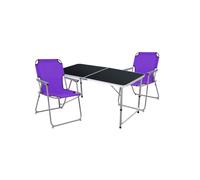 Set di mobili da campeggio 3 pezzi Black Edition maniglia di trasporto in all...