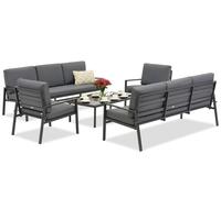 Set di mobili da giardino di lusso Vigo Coffee 8 antracite Garden Point