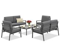 Set di mobili da giardino Garden Point Vigo Coffee 6 antracite