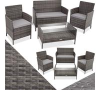 Set di Mobili da Giardino in Polyrattan Pezzi Patio Veranda Sedie Divano Tavolo