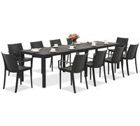 Set di mobili da giardino King Double/Victoria antracite per 10 persone Bica