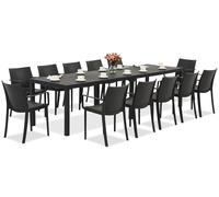 Set di mobili da giardino King Double/Victoria antracite per 12 persone Bica