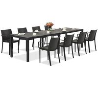 Set di mobili da giardino King Double/Victoria antracite per 8 persone Bica