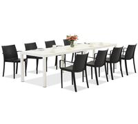 Set di mobili da giardino King Double/Victoria bianco/antracite per 8 persone Bica