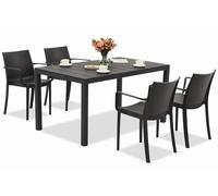 Set di mobili da giardino King/Victoria antracite per 4 persone Bica