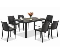 Set di mobili da giardino King/Victoria antracite per 6 persone Bica