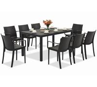 Set di mobili da giardino King/Victoria antracite per 8 persone Bica