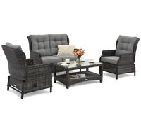 Set di mobili da giardino Malaga Coffee 4 antracite Garden Point