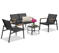 Set di mobili da giardino Moreno Garden Point nero