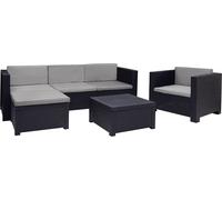 Set di mobili da giardino Shaf Manhattan - Salotto da giardino resistente alle intemperie in look rattan