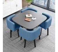 Set di mobili da ufficio in stile contemporaneo, per sala conferenze, spazio negoziale, design moderno, con tavolo e sedie, ideale per ufficio, reception o sala riunioni club