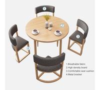 Set di mobili da ufficio in stile nordico con tavolo e sedie per casa, balcone e cucina, colore marrone, set di mobili da pranzo per il tempo libero e l'area negoziale