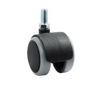 Set di mobili, filettatura M10, diametro 50 mm/40 kg, per parquet, ruote per mobili, sedia da ufficio, lettino, sedia da scrivania, sgabello, ruota per sedia, colore nero