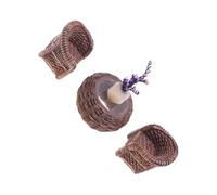 Set di mobili in miniatura per case delle bambole in resina artigianale sedie e tavolo in rattan per la costruzione di scene creative narrazione accessori per scene in miniatura