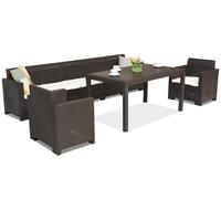 Set di mobili in technorattan Nebraska Apetito Max 7 marrone Bica