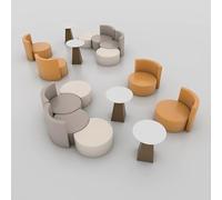 Set di mobili moderni in stile caffè per aree di ricevimento creative, centri di formazione, sale ufficio e spazi riunioni
