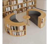 Set di mobili modulari per biblioteca, libreria, divano, sgabello e tavolino da caffè, per sala attesa, angolo lettura o reception, design salvaspazio