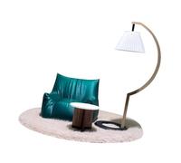 Set di mobili per casa delle bambole, scala 1:12, accessori per soggiorno in miniatura con divano, lampada da terra, tavolino e tappeto, per la decorazione della casa delle bambole
