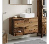 Set di mobili per il bagno 2 pz Legno antico
