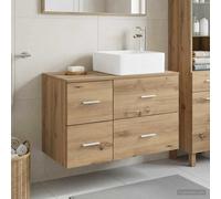 Set di mobili per il bagno 2 pz Rovere Artigianale