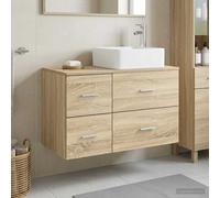 Set di mobili per il bagno 2 pz Rovere Sonoma