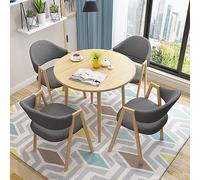 Set di mobili rotondi con tavolino da caffè e sedie, colore grigio, per reception, negozio di tè, pasticceria, sala negoziale, ristorante, tavolo e sedie eleganti e funzionali
