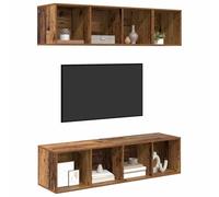 Set di mobili TV 3 pcs Legno vecchio Legno multistratoMobili TV moderniSet porta TV