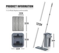 Set Di Mocio E Secchi per Pavimenti Piatti a Mano Libera per Il Sistema Professi