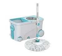 Set di mocio rotante a mani libere con ruote e secchio rimovibile, compatibile camera da letto, soggiorno, ecc(Set of 2 mop heads)