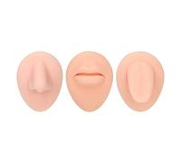Set di modelli 3D in silicone per piercing del corpo, kit di pratica realistico per labbra, lingua e naso per l’allenamento al piercing, simulazione flessibile riutilizzabile per p (Pelle chiara)