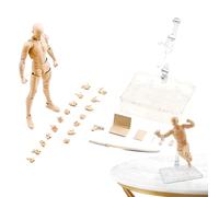 Set di modellini di bambole da disegno - Figura artistica per disegno, manichino flessibile e snodabile | Modello di action figure realistiche, modello regolabile del corpo umano per schizzi artistici