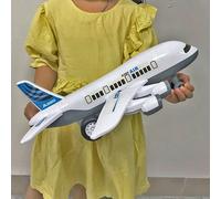 Set di modellino di aereo da passeggeri di grandi dimensioni, giocattolo di aereo bianco per bambini, kit di montaggio fai-da-te per ragazzi, regalo di Natale e Capodanno Grande aereo biancoABS