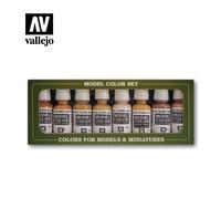 Set Di Modello Color Colori Pelle VALLEJO 8 X 17ml 70124 Maquett