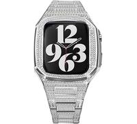 Set di modifica del diamante di lusso Fit 45 mm Mod Band Mod Kit 45 mm Custodia in acciaio inossidabile con cinturino per iWatch Serie 7 Accessori Rekit