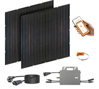 Set di Moduli Slim-Line da 2 con Inverter Kit Completo per Impianto Solare su Balcone Kit PV Completo per Sistema Solare