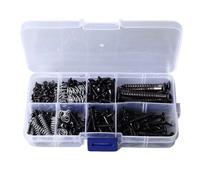 Set di Molle per Viti per Chitarra, Accessorio per Assortimento di Molle per Viti in Metallo per Chitarra Portatile per la Manutenzione delle Riparazioni (BLACK)