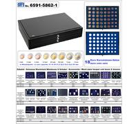 Set di Monete da 18 EURO in Moneta a Cassetta Black Piano Safe 6591 5862 1