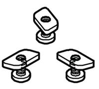 Set di montaggio a morsetto HAWA-Junior 80, per profilo di fissaggio a parete (10 pezzi); 1 set