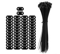 Set di montaggio flessibile per frangivista in PVC, 50 o 100 clip resistenti alle intemperie per il fissaggio di recinzioni e barriere da giardino (50 pezzi)