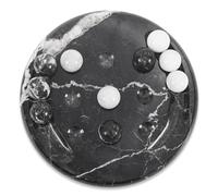 Set di morpione in marmo da 15 cm (6 pollici), bianco e nero. Un classico e carino gioco da tavolo decorativo per adulti e famiglie, ideale per viaggi, decorazioni per la casa e tavoli bassi