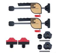 Set di morsetti a sgancio rapido per fori per cani da 19 mm, con supporto regolabile e leva di rinforzo per un uso sicuro