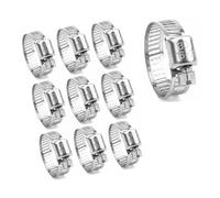 Set di morsetti a vite, in acciaio inox 304, 10 pezzi, 16 - 25 mm, fascette regolabili, morsetti per tubo della benzina, tubo del gas per la casa e altri pantaloni