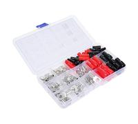 Set di morsetti ad anello in rame, 120 pezzi, connettori per cavi, terminali in rame, per 4 6 8 10 AWG, capicorda ad anello con tubo termoretraibile