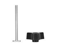 Set di morsetti con scanalatura a T Morsetti di fissaggio in metallo ad azione rapida per utensili per la lavorazione del legno e dei metalli con barra filettata argento M8 e dado (Vite a T+maniglia