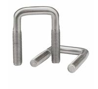 Set di morsetti for tubi con bulloni a U ad angolo retto quadrato M8 in acciaio inossidabile 304, confezione da 5 dimensioni multiple(M8*70 * 180)